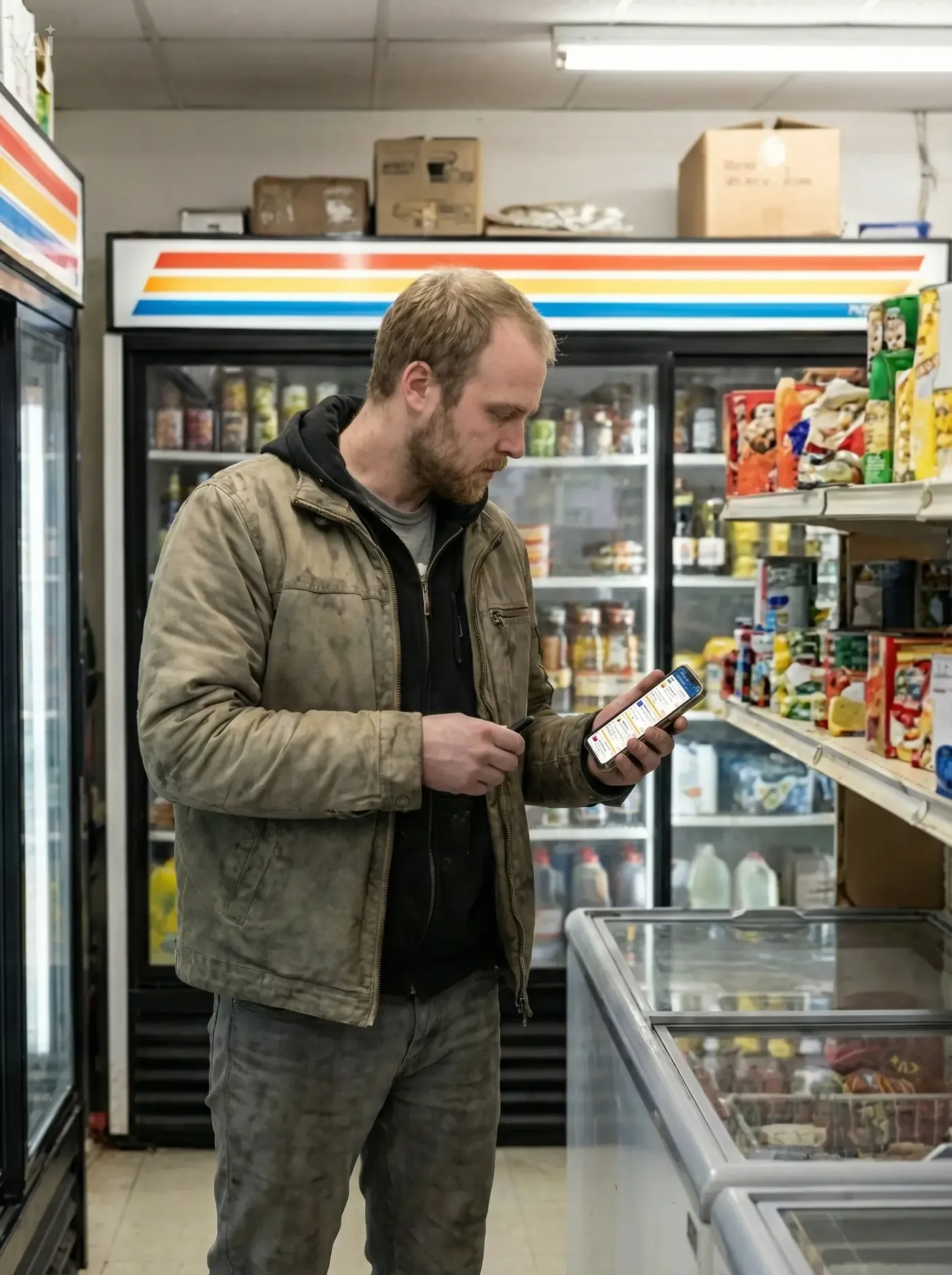 Smartphone affichant un email d'alerte GSE-Web avec liste de produits proches de la DLC, couleurs rouge/orange/vert